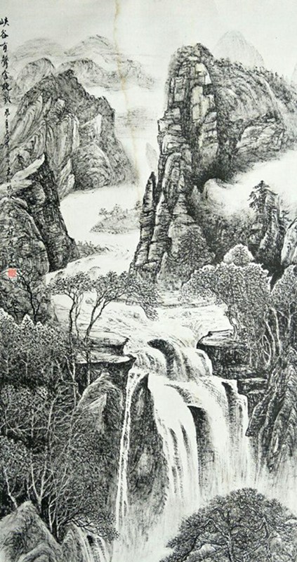 欣赏秦老九十幅竖幅山水中堂，笔墨苍润、气韵生动，值得收藏