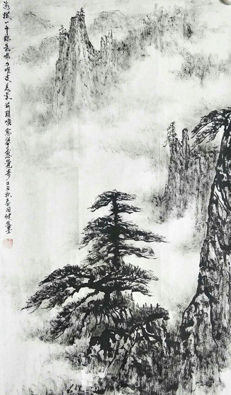欣赏秦老九十幅竖幅山水中堂，笔墨苍润、气韵生动，值得收藏