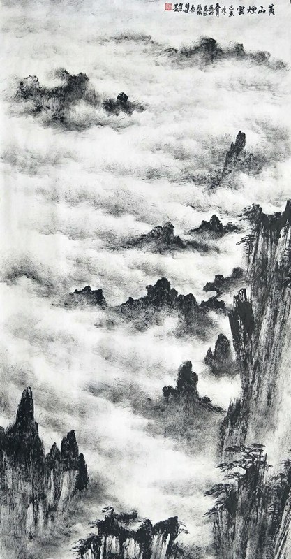 欣赏秦老九十幅竖幅山水中堂，笔墨苍润、气韵生动，值得收藏