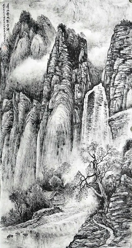 欣赏秦老九十幅竖幅山水中堂，笔墨苍润、气韵生动，值得收藏