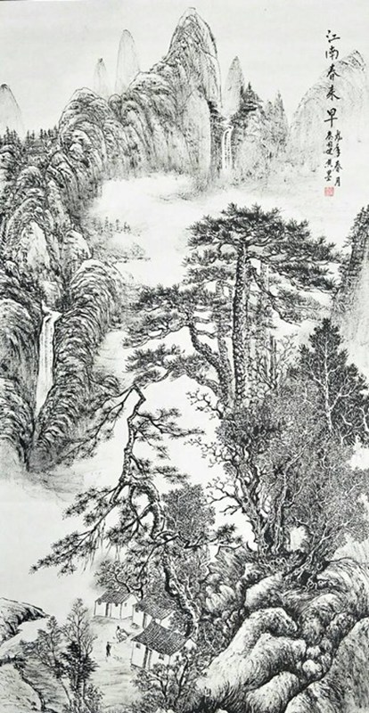 欣赏秦老九十幅竖幅山水中堂，笔墨苍润、气韵生动，值得收藏