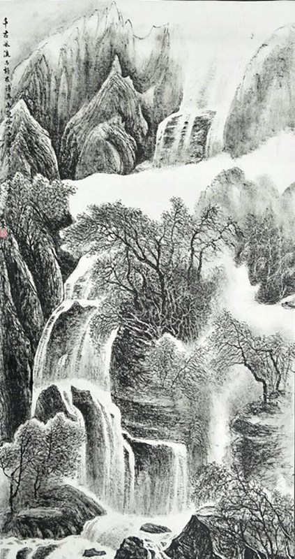 欣赏秦老九十幅竖幅山水中堂，笔墨苍润、气韵生动，值得收藏