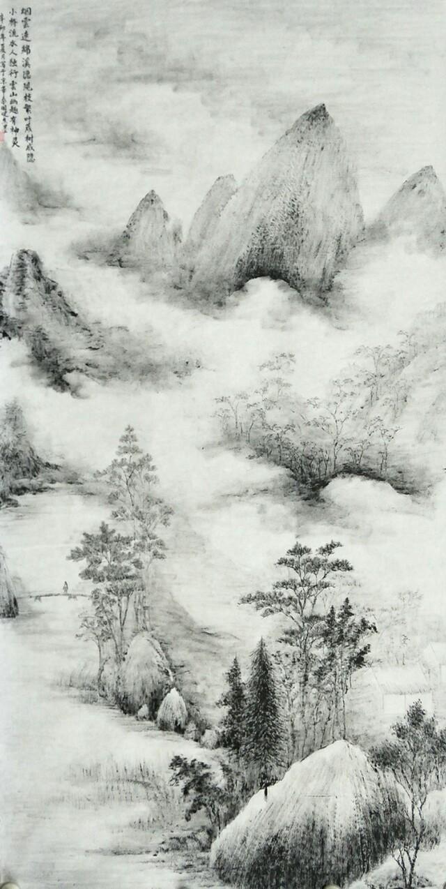 欣赏秦老九十幅竖幅山水中堂，笔墨苍润、气韵生动，值得收藏
