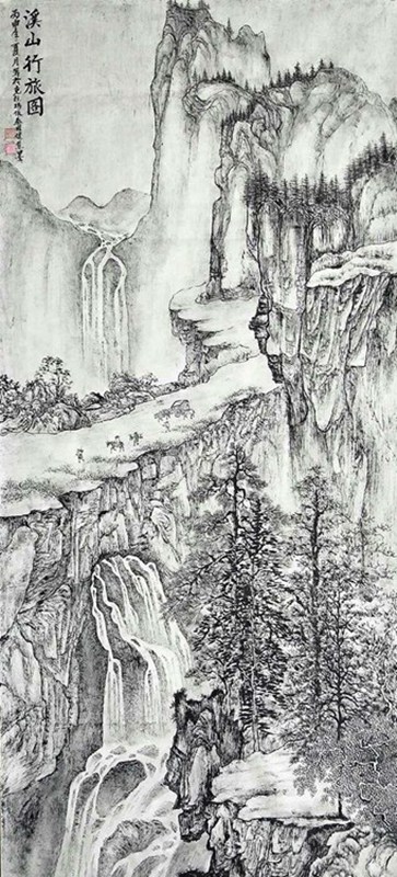 欣赏秦老九十幅竖幅山水中堂，笔墨苍润、气韵生动，值得收藏