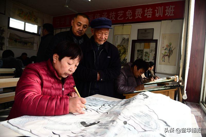 山东茌平：学习董庄中堂画绘画技艺免费，每天还补助5元钱