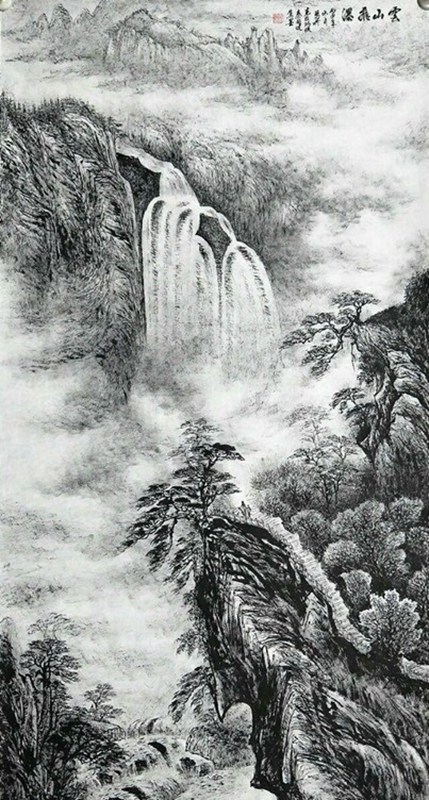 欣赏秦老九十幅竖幅山水中堂，笔墨苍润、气韵生动，值得收藏