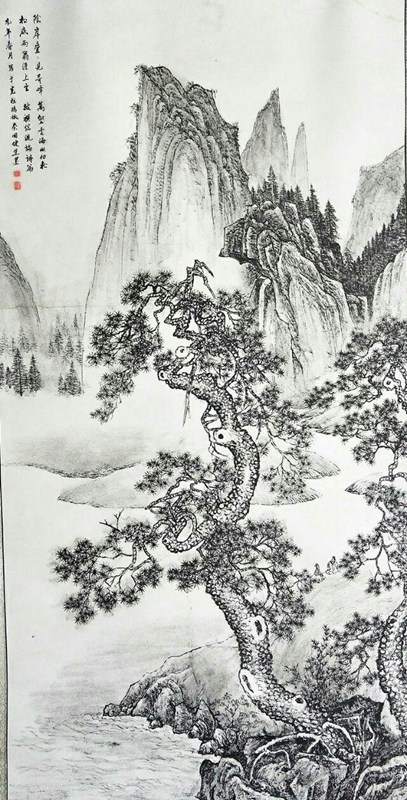 欣赏秦老九十幅竖幅山水中堂，笔墨苍润、气韵生动，值得收藏
