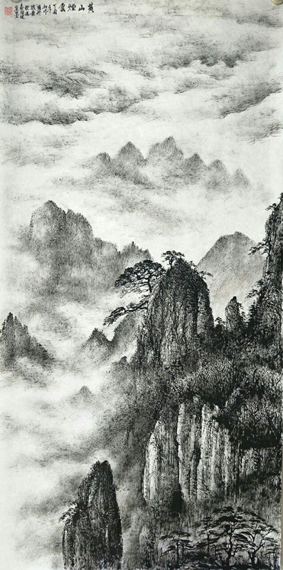 欣赏秦老九十幅竖幅山水中堂，笔墨苍润、气韵生动，值得收藏