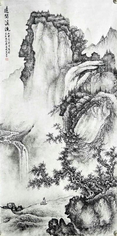 欣赏秦老九十幅竖幅山水中堂，笔墨苍润、气韵生动，值得收藏