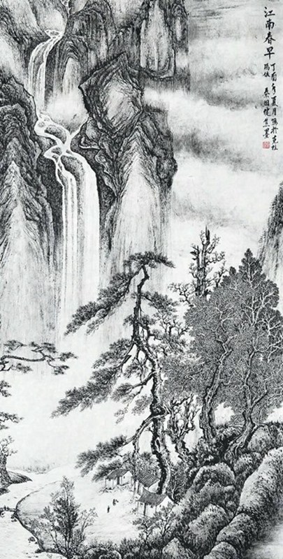 欣赏秦老九十幅竖幅山水中堂，笔墨苍润、气韵生动，值得收藏