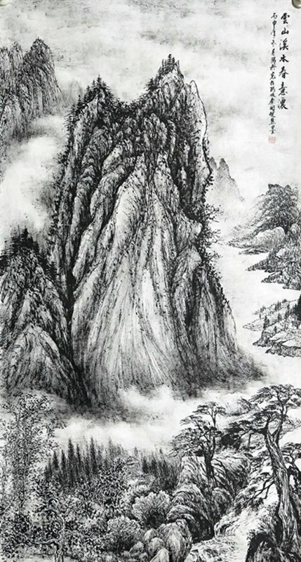 欣赏秦老九十幅竖幅山水中堂，笔墨苍润、气韵生动，值得收藏