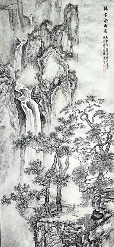 欣赏秦老九十幅竖幅山水中堂，笔墨苍润、气韵生动，值得收藏